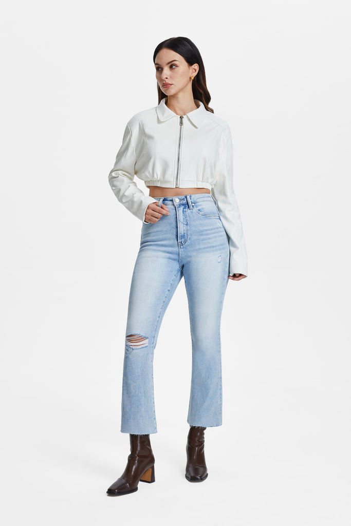 BAYEAS High Waisted Straight Jeans – Hello Pink LLC