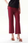 High Rise Cropped Distressed Wide Leg Jeans