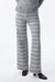 Mid Rise Check Print Wide Leg Pants