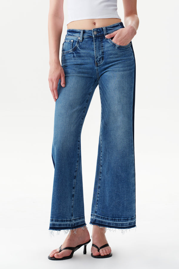 Mid Rise Wide Leg Jeans