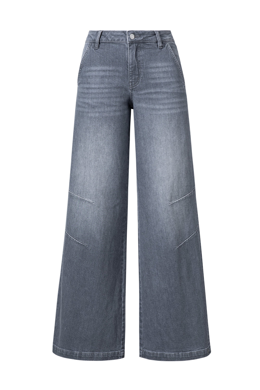 Mid Rise Wide Leg Denim Jeans