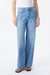 High Rise Contrast Panel Straight Jeans