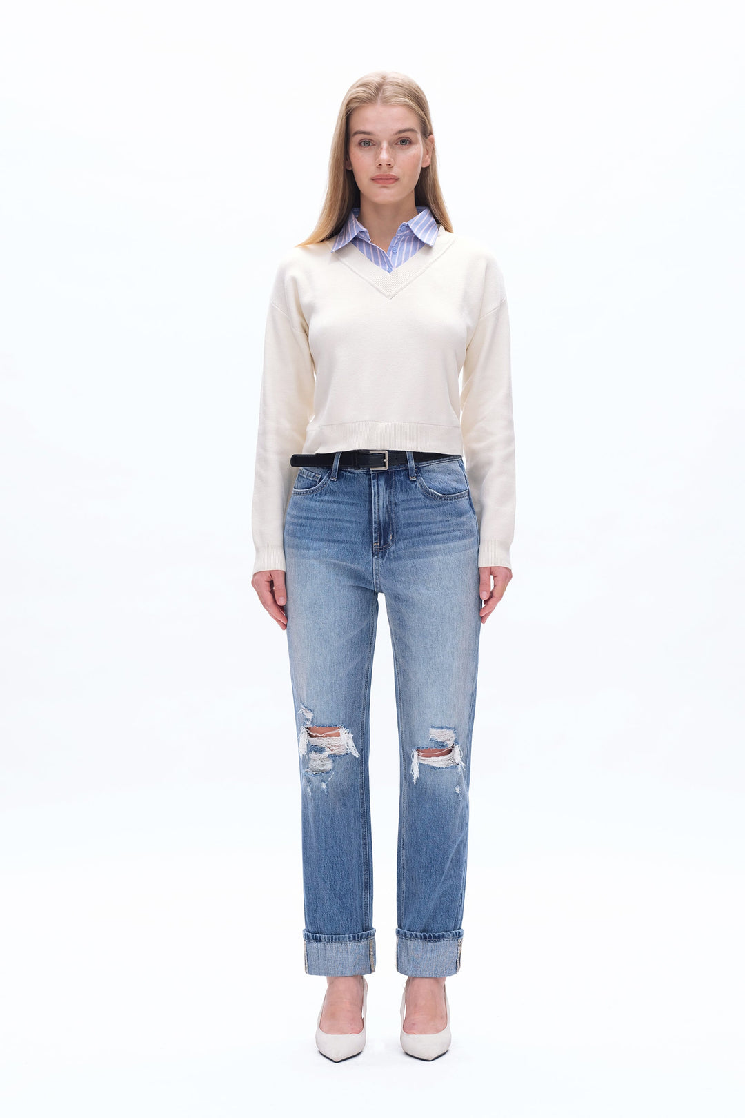 High Rise 90'S Vintage Straight Denim Jeans