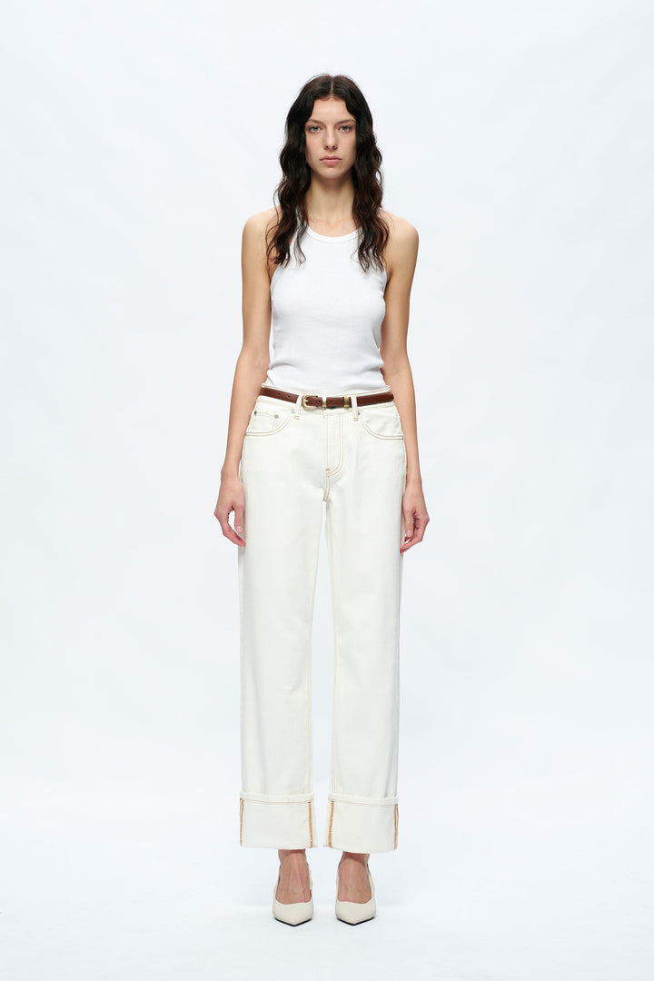 Michelle Mid Rise Straight Leg Trousers