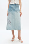 Caius Mid Rise Skirt Jeans