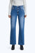 Faded Wash Wide Leg Jeans-Straight-BAYEAS