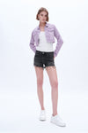 Nova Row Hem Denim Shorts
