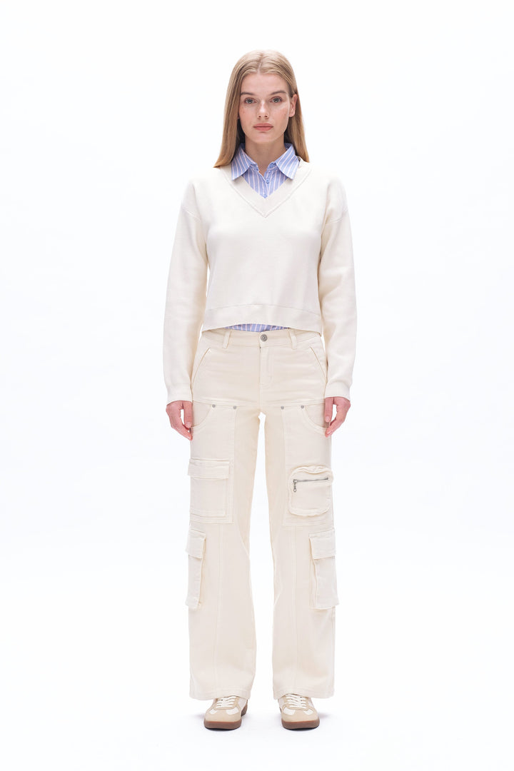 Carry Mid Rise Wide Leg Cargo Pants