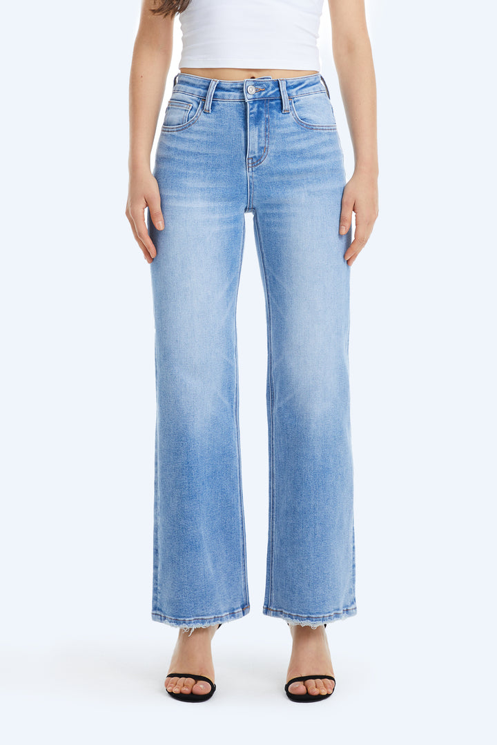 Alsa Mid Rise Wide Leg Jeans