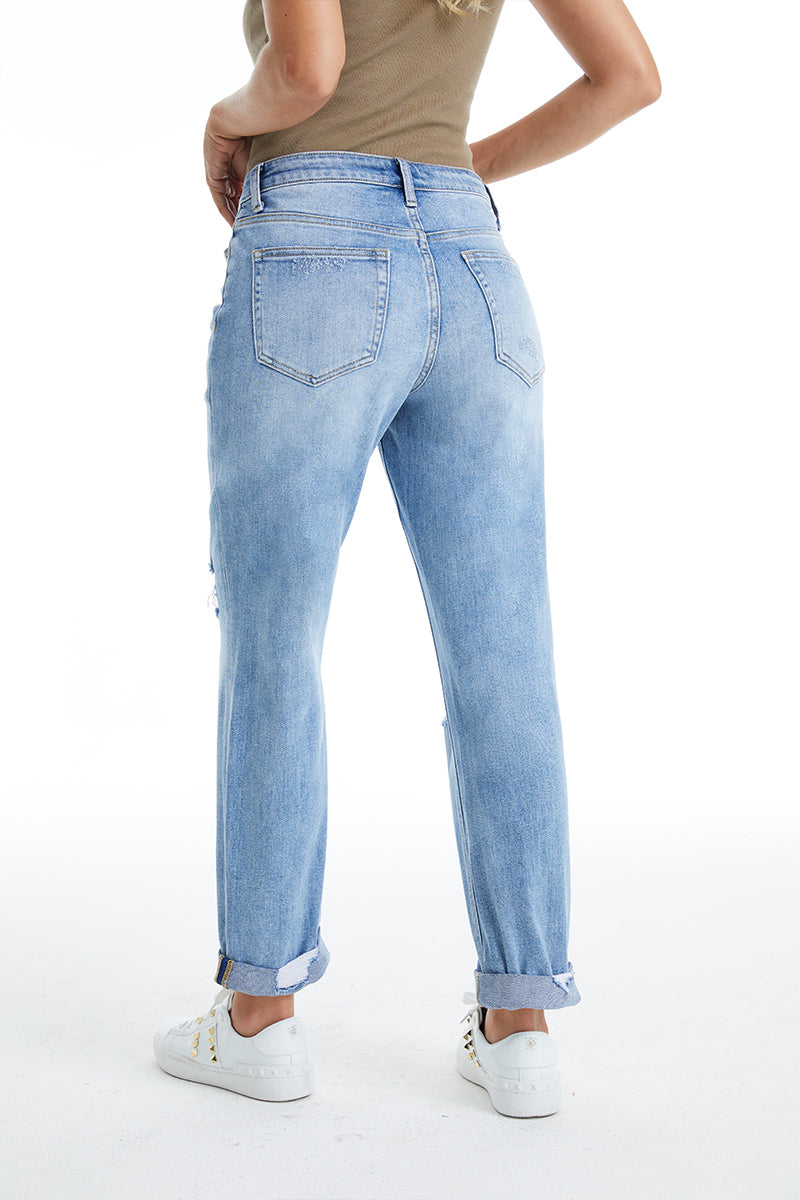 HIGH RISE MOM JEANS BYM3053 MB