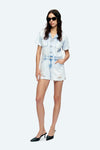 Grace Ripped Denim Rompers