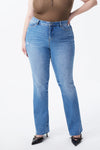 Low Rise Distressed Bootcut Jeans