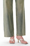 Statement High Rise Rhinestone Wide Leg Jeans