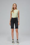 Super High Rise Denim Bermuda Shorts