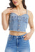 Lunna Denim Corset Top for Women-Corset-BAYEAS