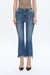 Rita High Rise Frayed Hem Ankle Flare Denim Jeans
