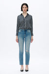 Mid Rise Vintage Straight Jeans-Straight-BAYEAS