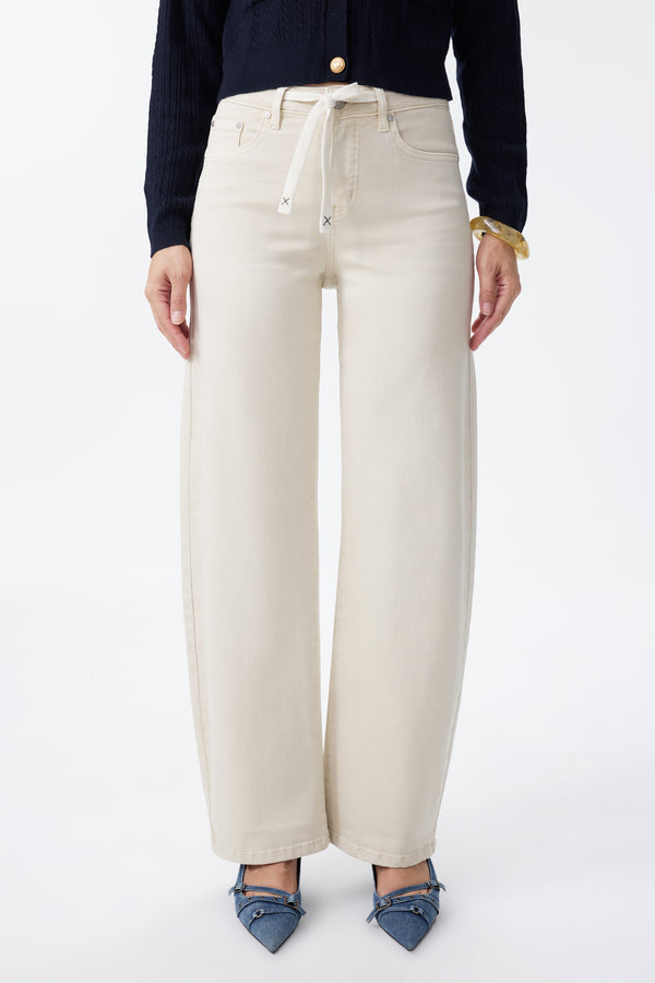 High Rise Stretch Barrel Leg Pants