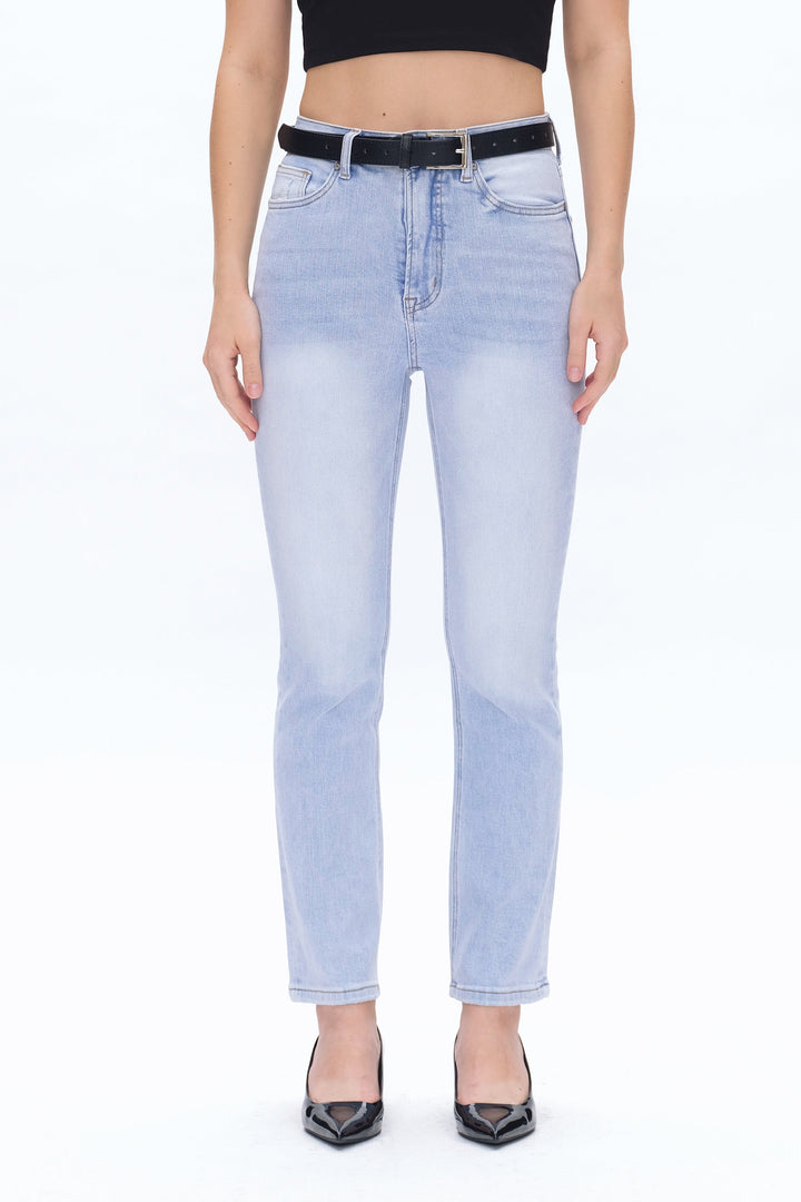 Carol High Rise Straight Jeans