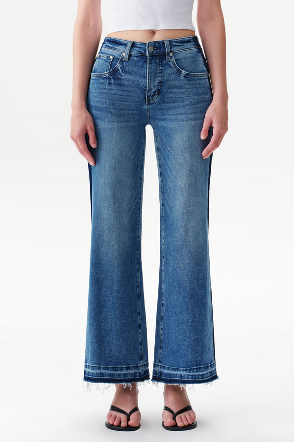Mid Rise Wide Leg Jeans