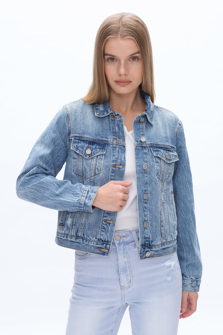 Distressed Denim Jacket