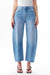 High Rise Cropped Distressed Barrel Leg Jeans