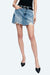Anna Distressed Mini Denim Skirt