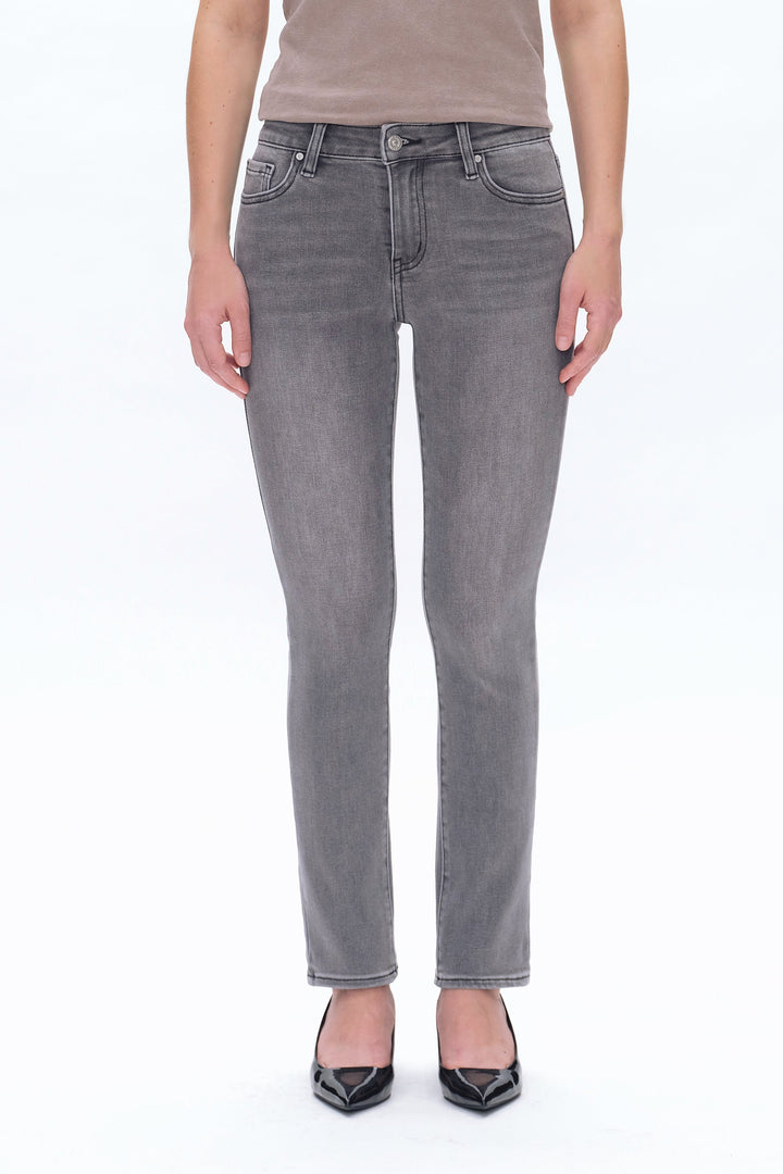 Emily Mid Rise Slim Straight Denim Jeans