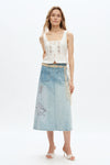 Caius Mid Rise Skirt Jeans