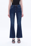 Womens Flare Jeans With Raw Hem-Flare & Bootcut-BAYEAS