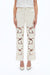 High Rise Lace Embroidered Relaxed Straight Pants