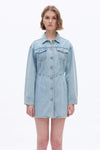 Long Sleeve Mini Dress-Dresses-BAYEAS