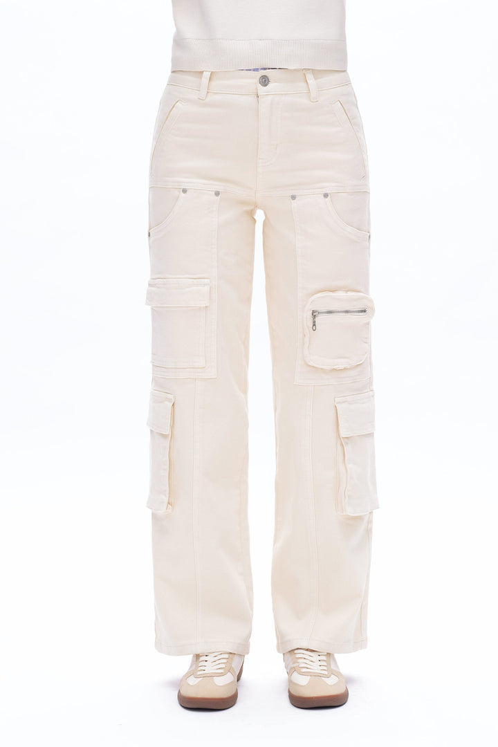 Carry Mid Rise Wide Leg Cargo Pants