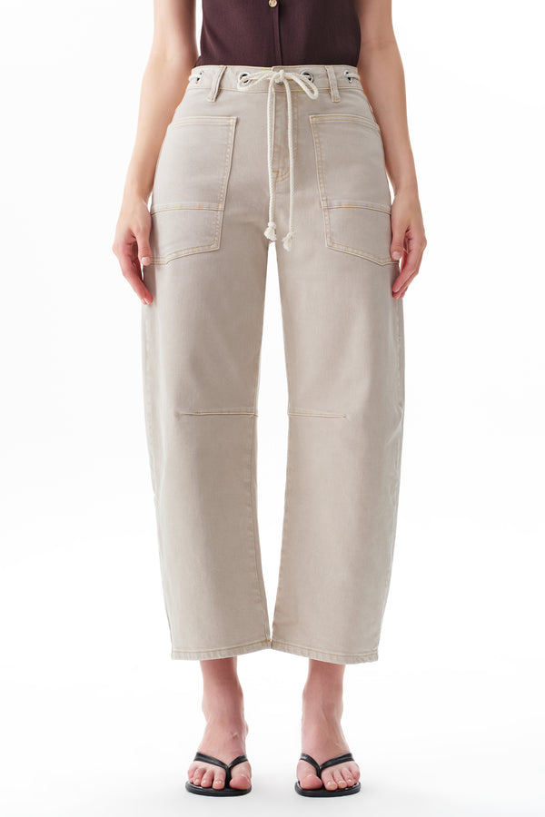 Greta High Rise Drawstring Barrel Pants