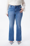 Mid Rise Distressed Bootcut Jeans