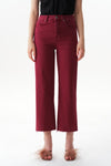 High Rise Cropped Distressed Wide Leg Jeans