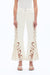 High Rise Lace Embroidered Wide Leg Pants