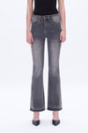 Womens Flare Jeans With Raw Hem-Flare & Bootcut-BAYEAS