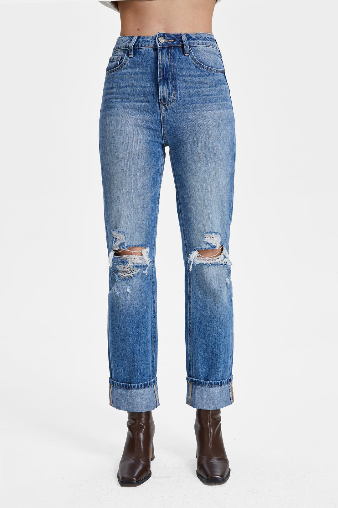 HIGH RISE 90'S VINTAGE STRAIGHT JEANS