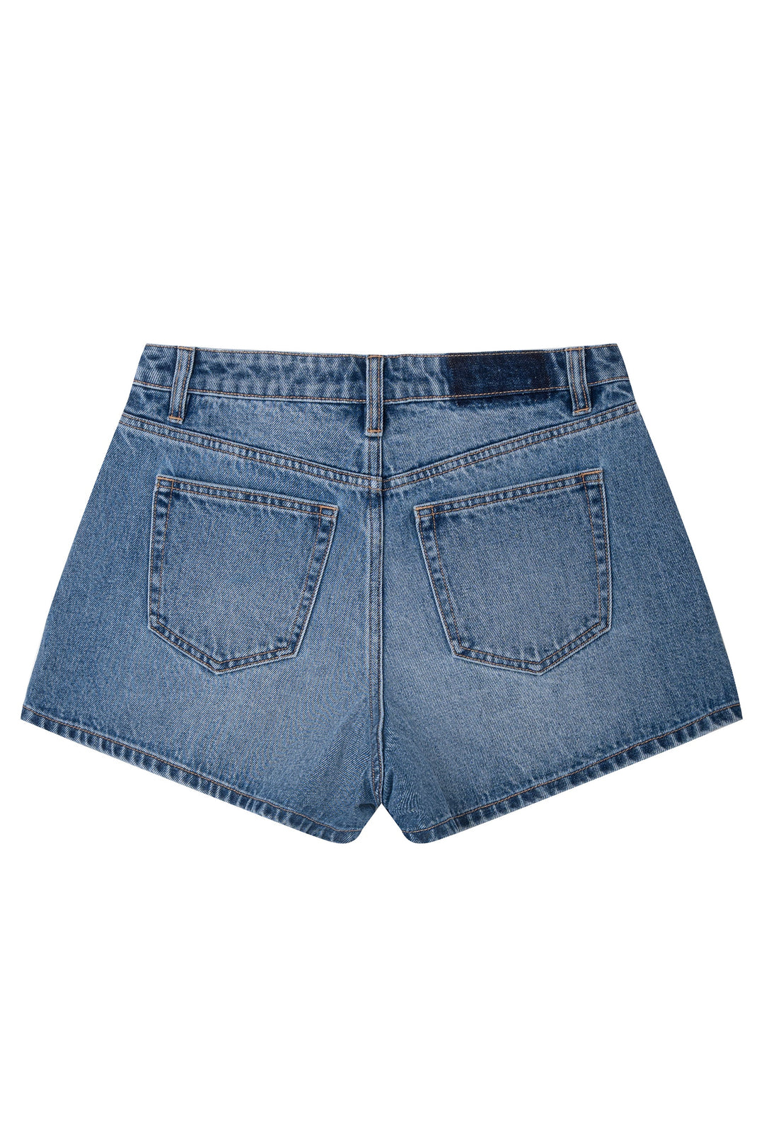 Mid Rise Denim Shorts