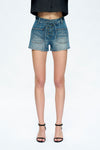 Maya High Rise Casual Denim Shorts-Shorts-BAYEAS