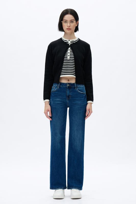 Alsa Mid Rise Wide Leg Jeans