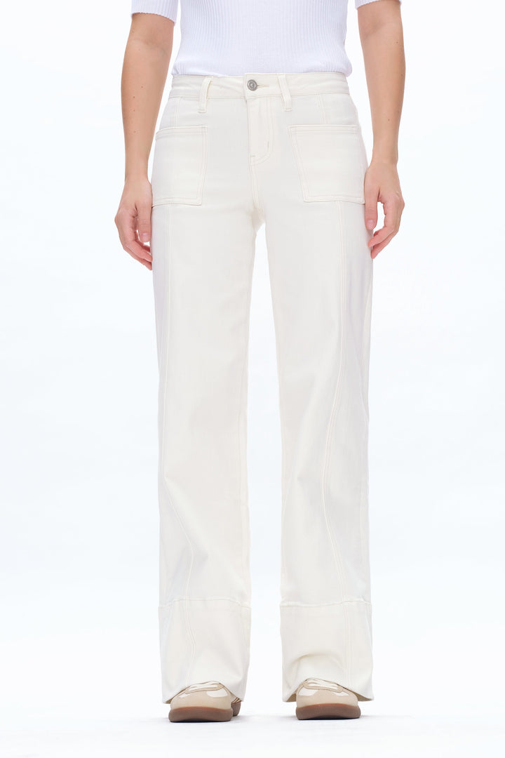 Katia Mid Rise Wide Leg Pants