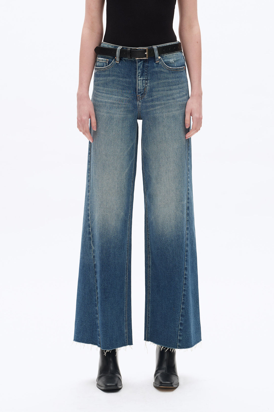 Beth High Rise Wide Leg Denim Jeans