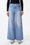 Distressed High Rise Wide Leg Jeans