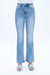 Flare Jeans with Slit Hems-Flare & Bootcut-BAYEAS