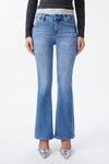 Mid Rise Distressed Bootcut Jeans