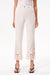 High Rise Ankle Embroidered Lace Straight Leg Pants