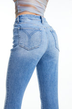 HIGH RISE FLARE JEANS WITH SLIT BYF1095 AURORA