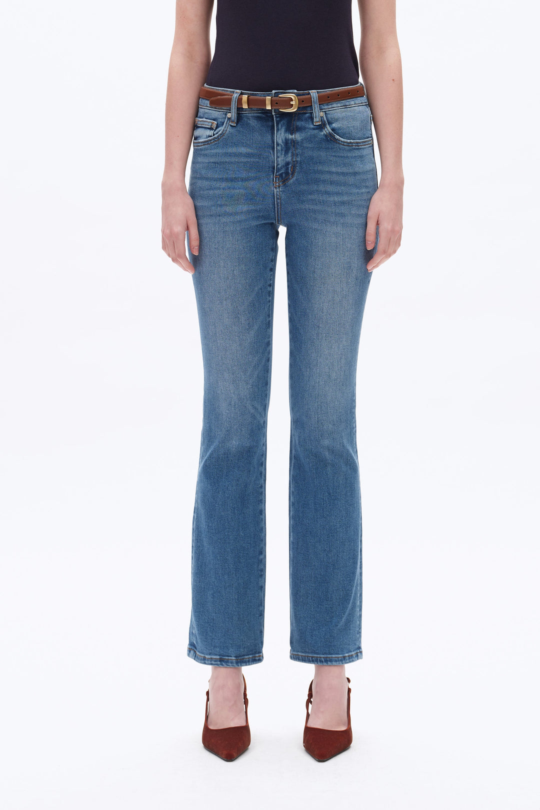 Mid Rise Bootcut Denim Jeans